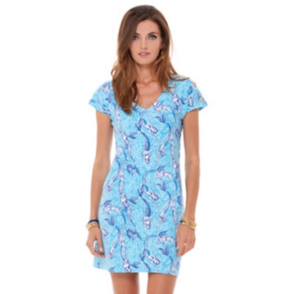 Lilly Pulitzer Nice Tail Haley Dress Mermaid Print - Picture 3 of 7